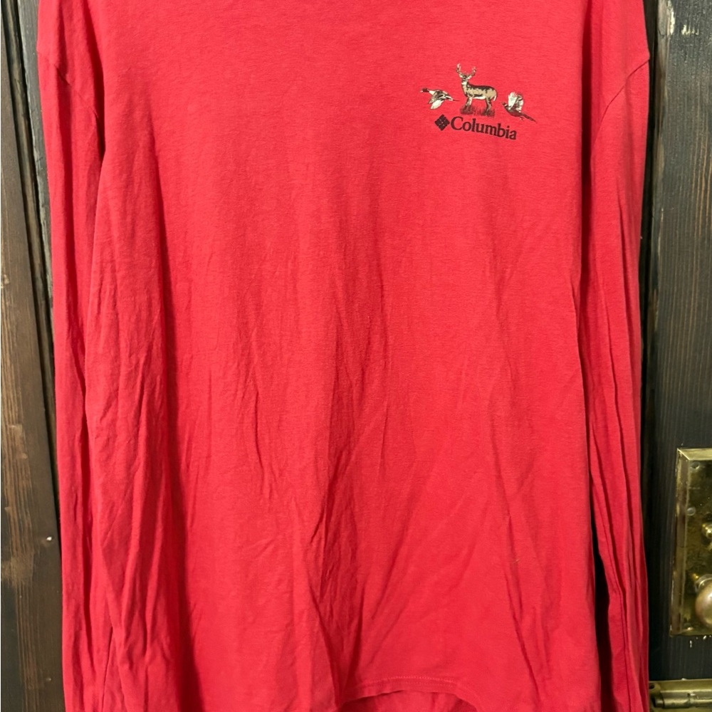 Columbia Men's Vibrant Red Long Sleeve Tee